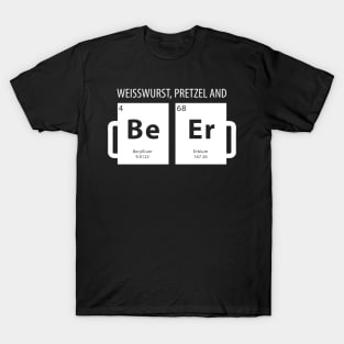 Periodically T-Shirt (BeEr) Oktoberfest Weisswurst Pretzel T-Shirt